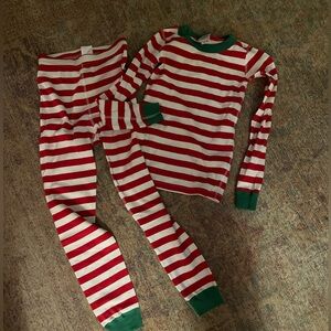 Hanna Andersson Red and White Striped Kids Pajama Set